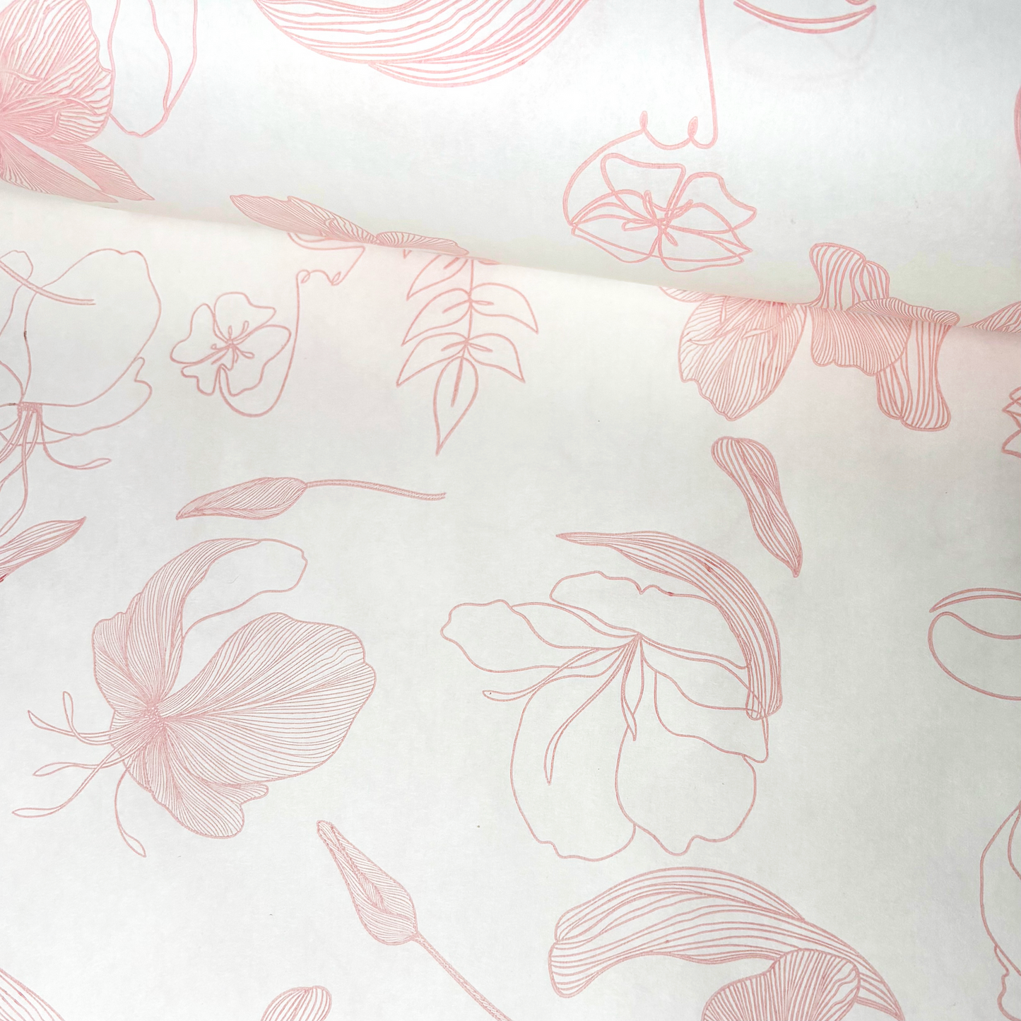 Rouleau imprimé blanc rose