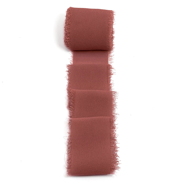 Chiffon Ribbon with Frayed Edge