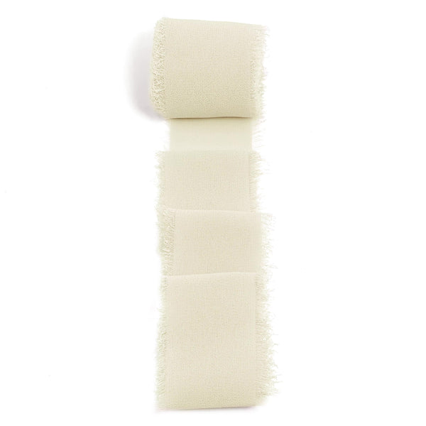 Chiffon Ribbon with Frayed Edge