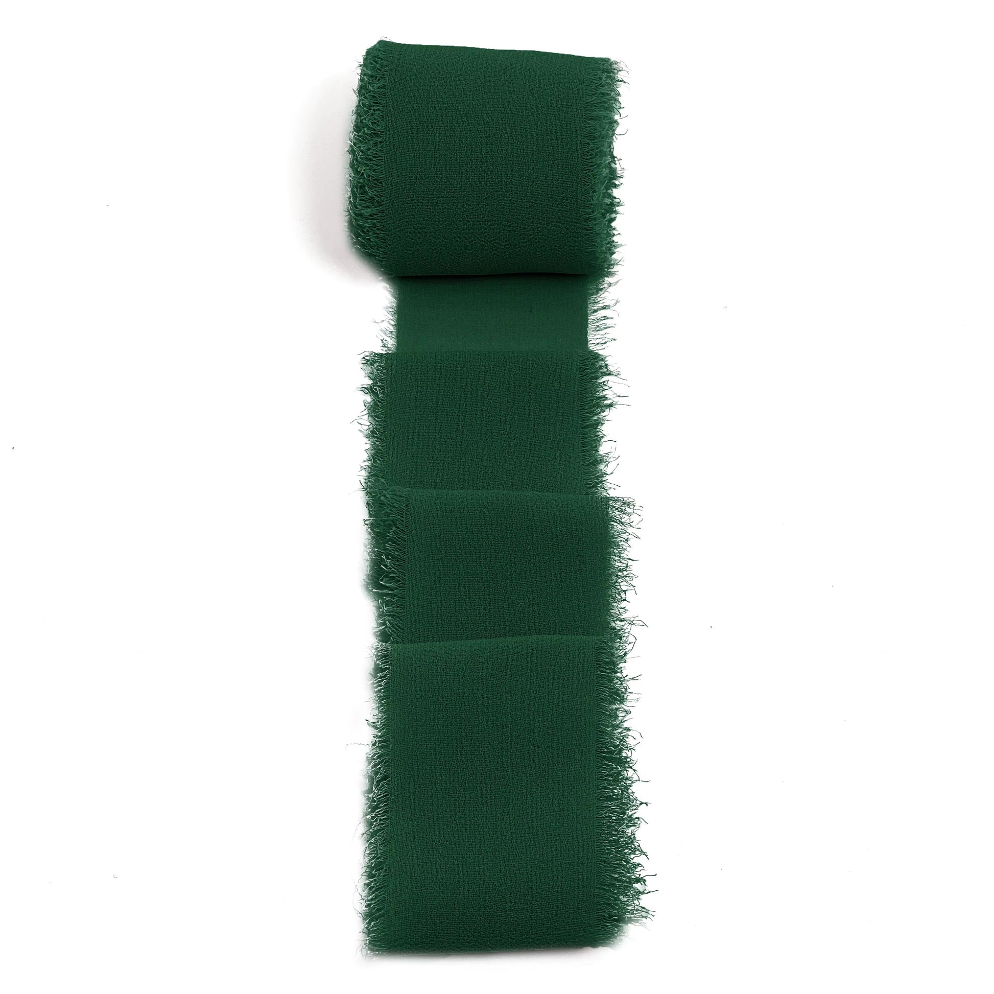 Ruban en mousseline de soie avec bord effiloché