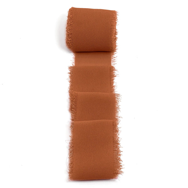 Chiffon Ribbon with Frayed Edge