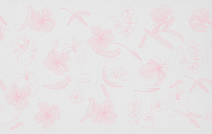 Rouleau imprimé blanc rose