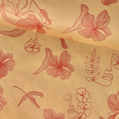 Kraft Red Printed Roll