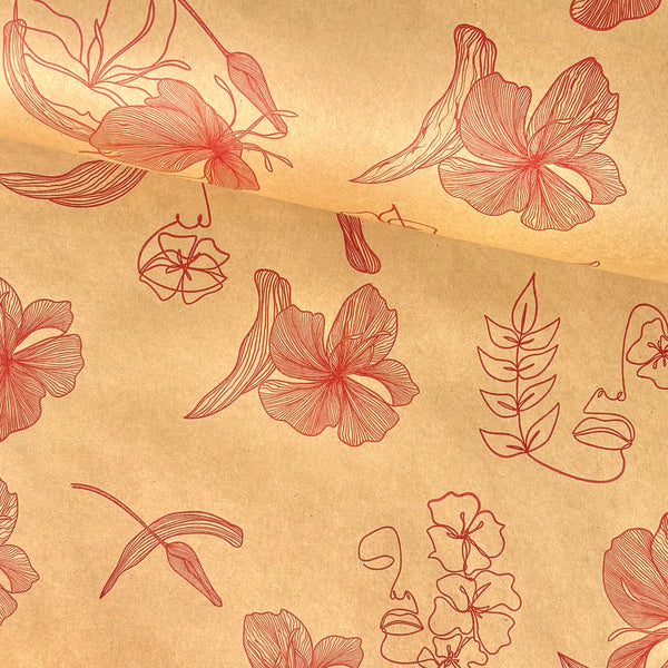 Kraft Red Printed Roll