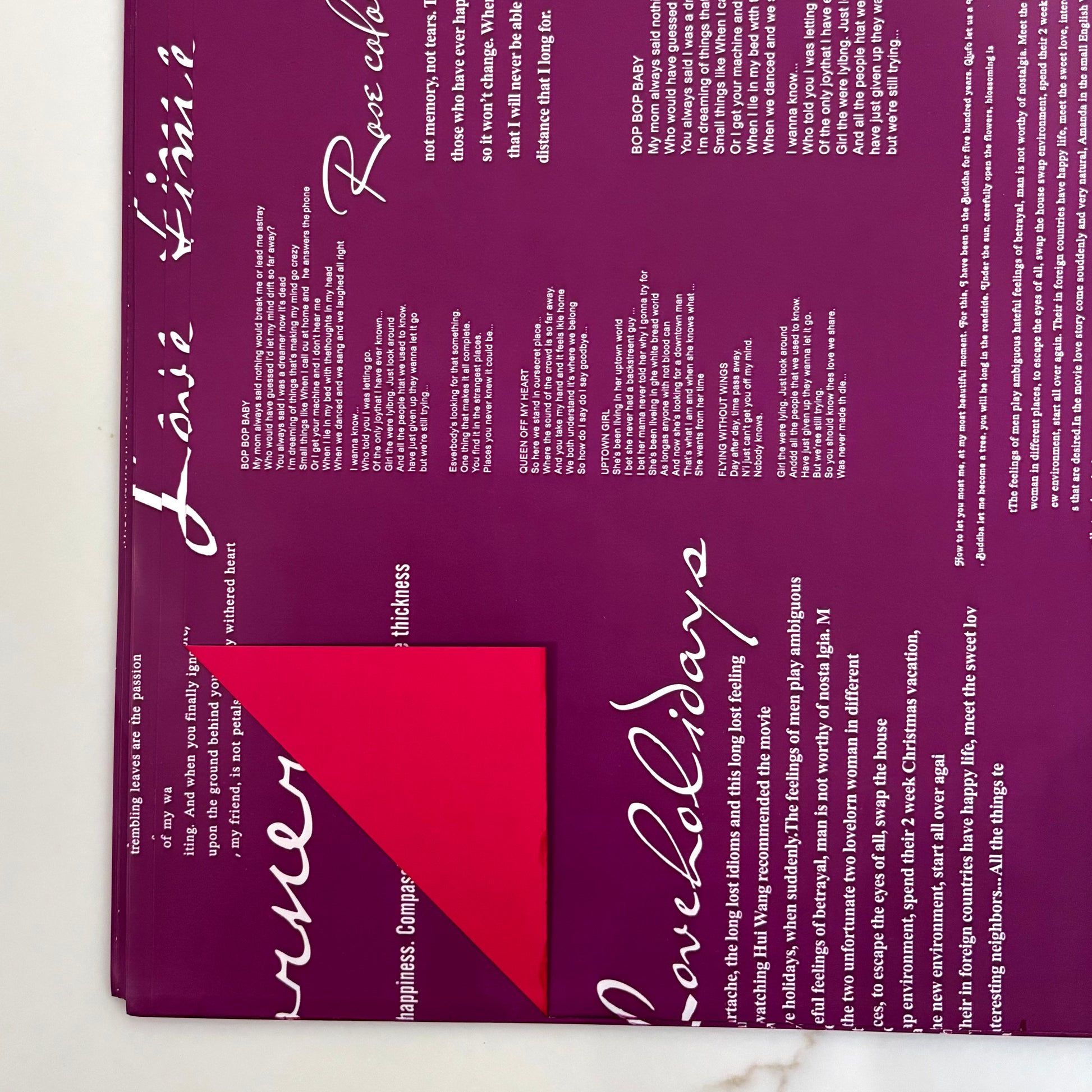 Feuilles imperméables Lyric Bicolore pour bouquets