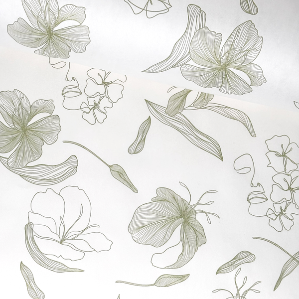 White Green Printed Roll