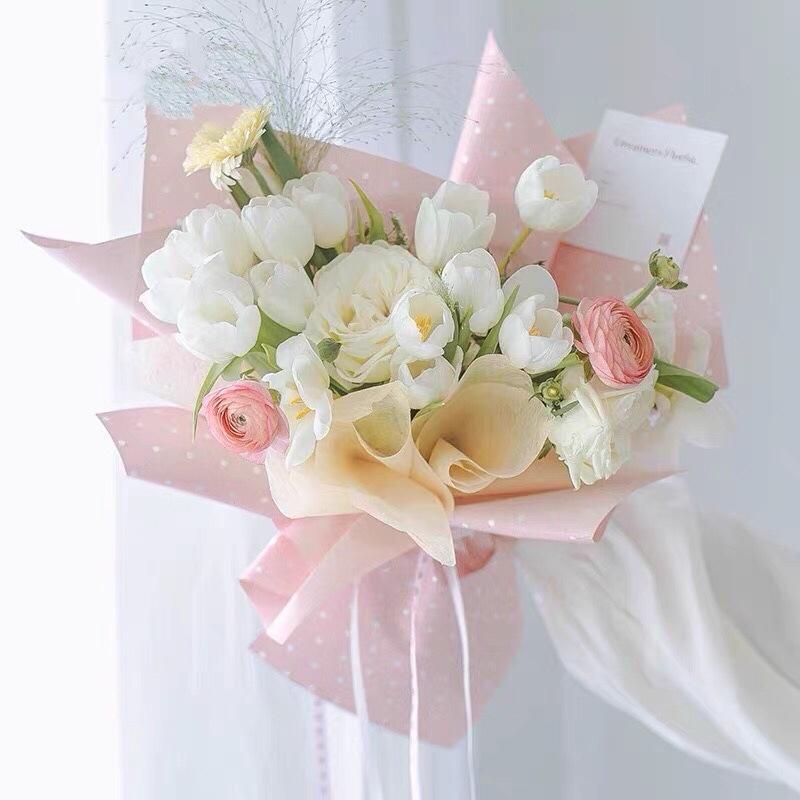 Polka Dot Waterproof Bouquet Sheets