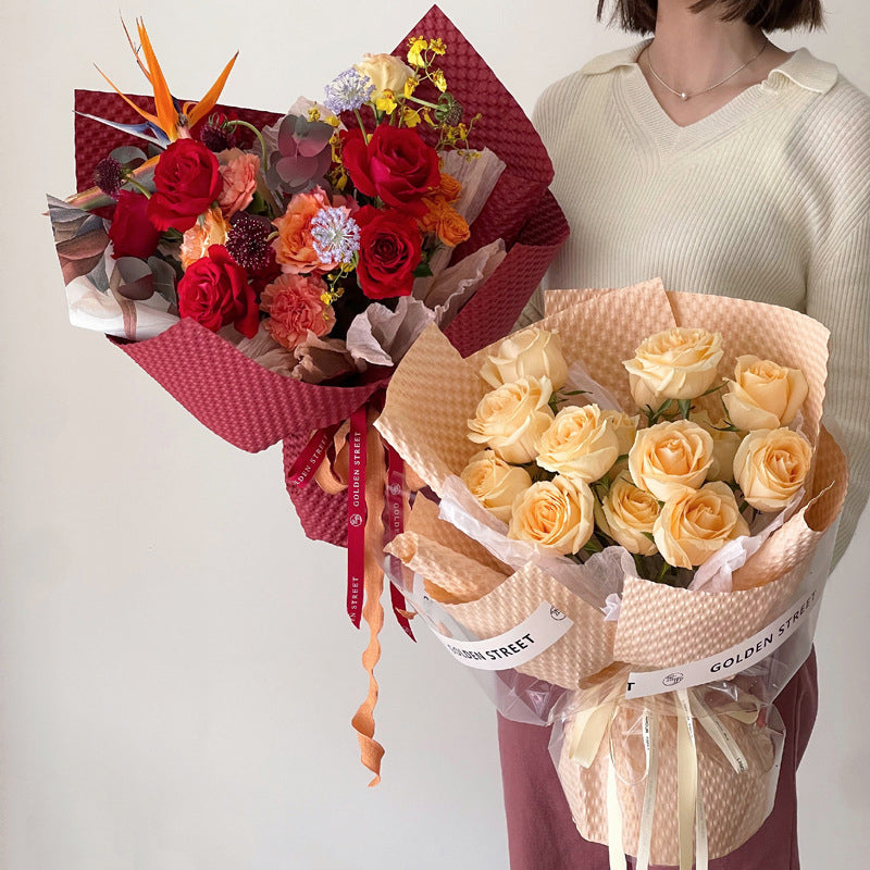 Feuilles de bouquet en relief soufflées