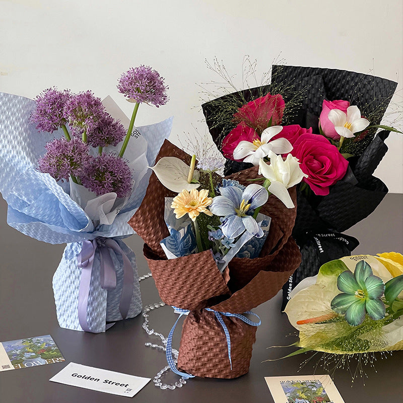 Feuilles de bouquet en relief soufflées